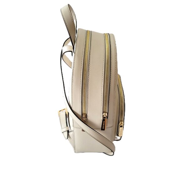 Michael Kors Jaycee Medium Zip Pocket Backpack Light Cream Leather - Picture 5 of 8